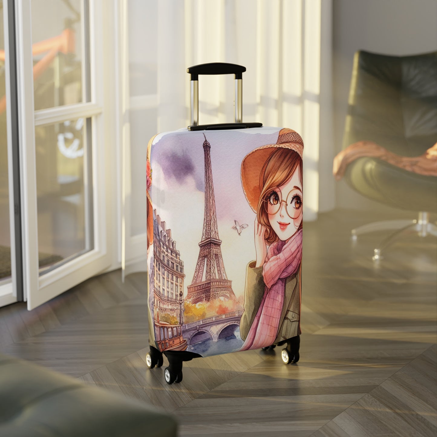 Luggage Cover, Just a Girl Who loves Travelling, awd-2112