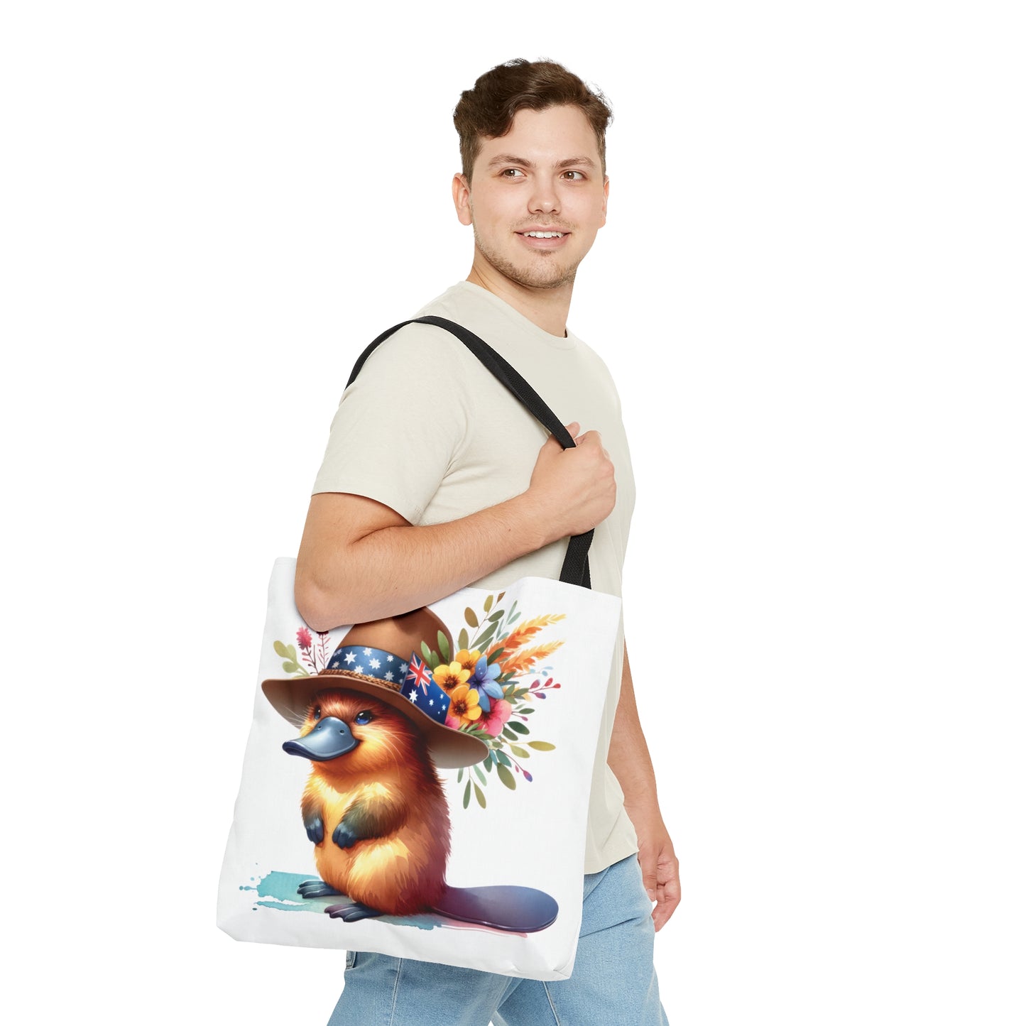 Tote Bag, Australian Animals, Platypus, Personalised/Non-Personalised Tote bag