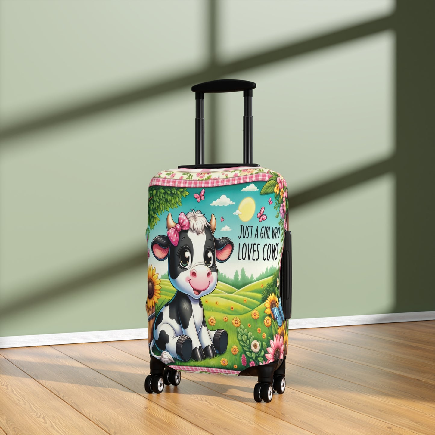 Luggage Cover, Just a Girl who Loves Cows, awd-1491