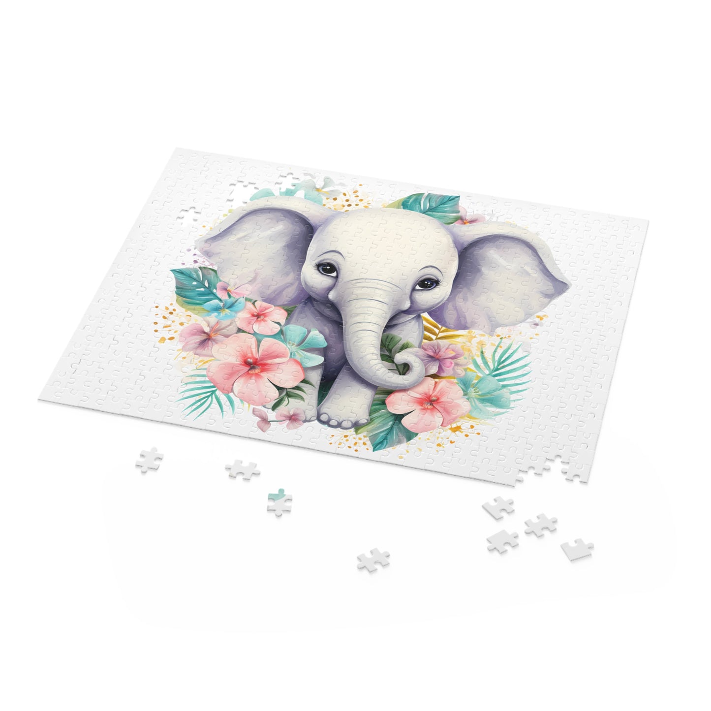 Personalised/Non-Personalised Puzzle, Elephant (120, 252, 500-Piece)