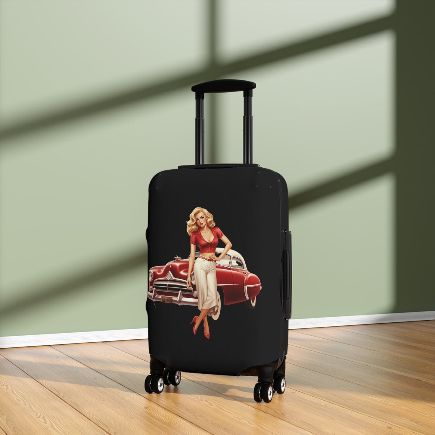 Luggage Cover, Rockabilly, Vintage Car, awd-4041