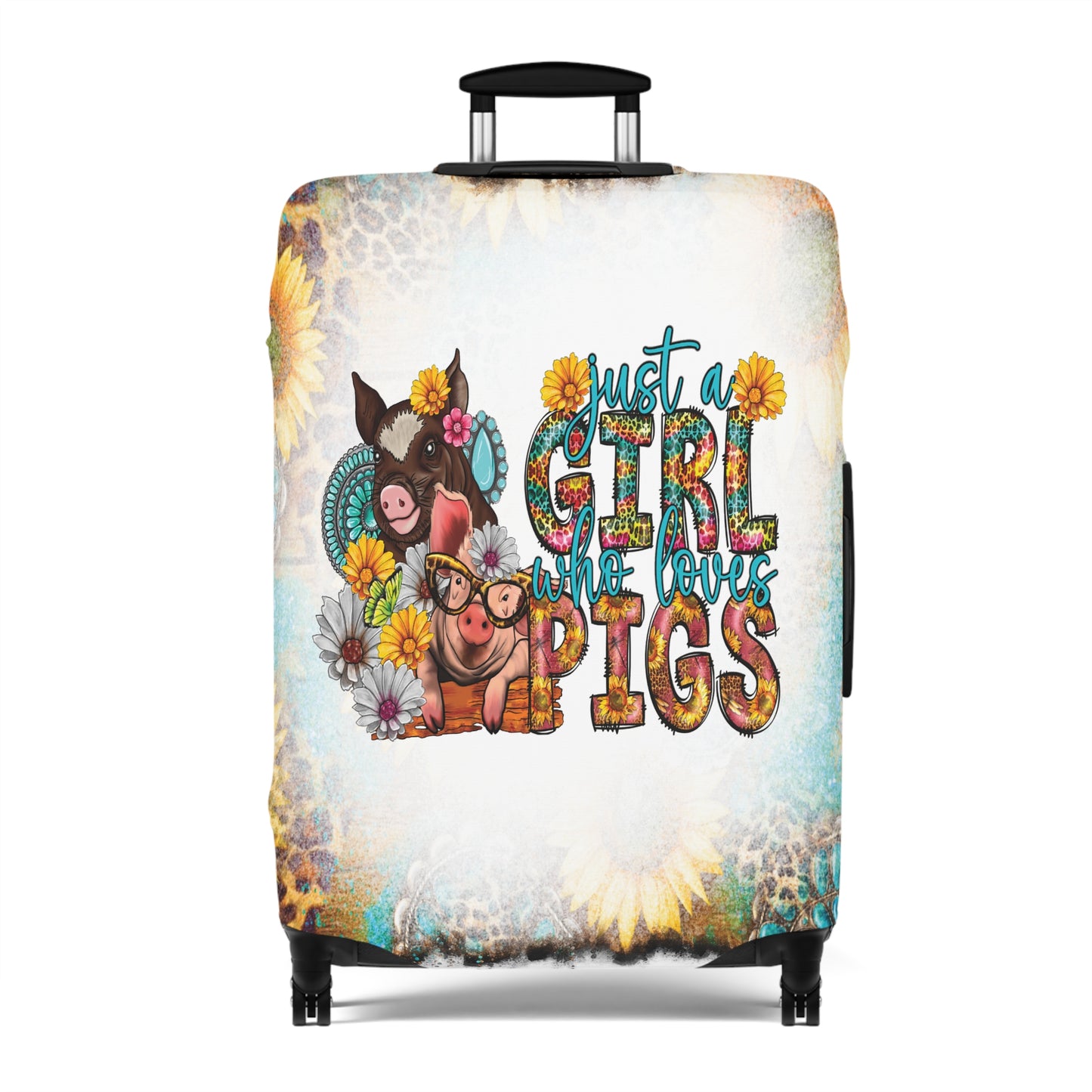 Luggage Cover, Country and Western, Just a Girl who Loves Pigs, awd-1012