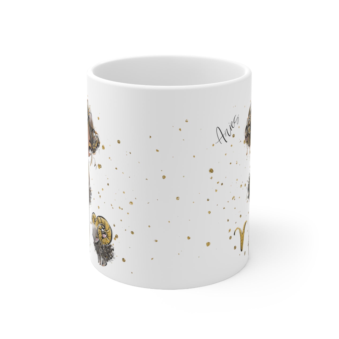 Personalised/Non Personalised Zodiac Sign, Aries, Ceramic Mug 11oz