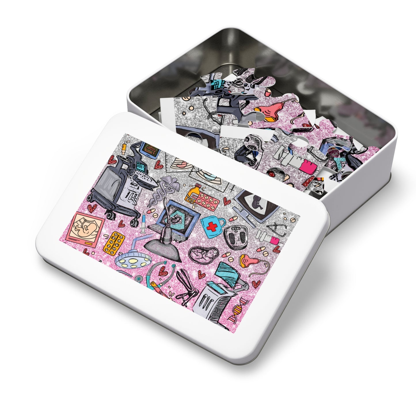 Jigsaw Puzzle, Ultrasound Tech, Personalised/Non-Personalised (30, 110, 252, 500,1000-Piece)