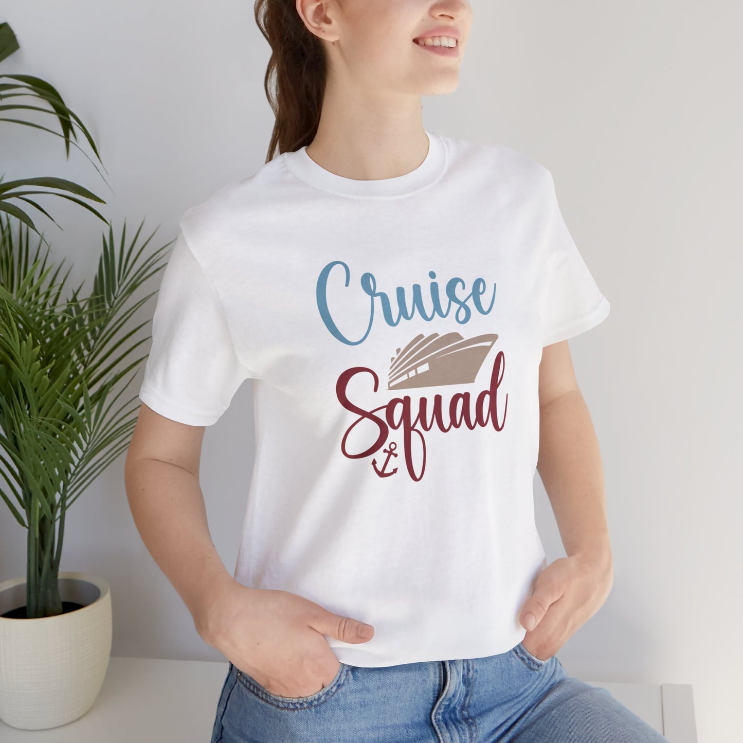 Unisex Adults Jersey Short Sleeve Tee, Cruise Tee, 100% Cotton, Cruise Squad, Light Fabric 142 g/m²