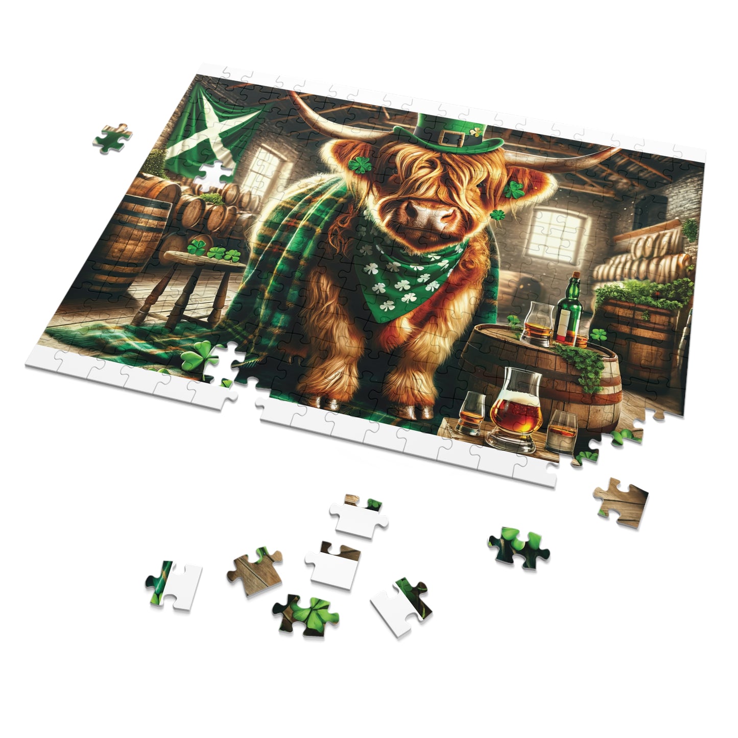 Puzzle, Highland Cow, Personalised/Non-Personalised (30, 110, 252, 500,1000-Piece) awd-662