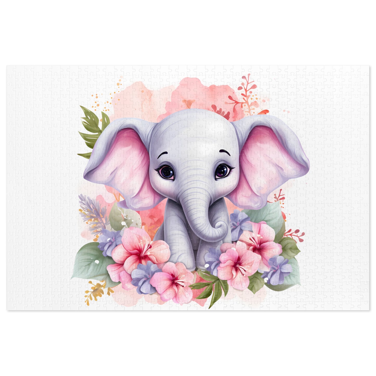 Jigsaw Puzzle, Elephant, Personalised/Non-Personalised (30, 110, 252, 500,1000-Piece)