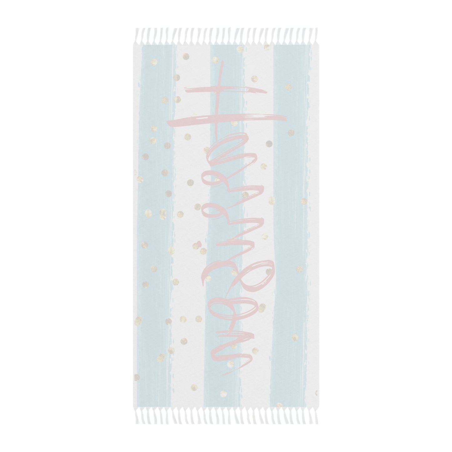 Personalised Boho Beach Towel, Candy Stripes