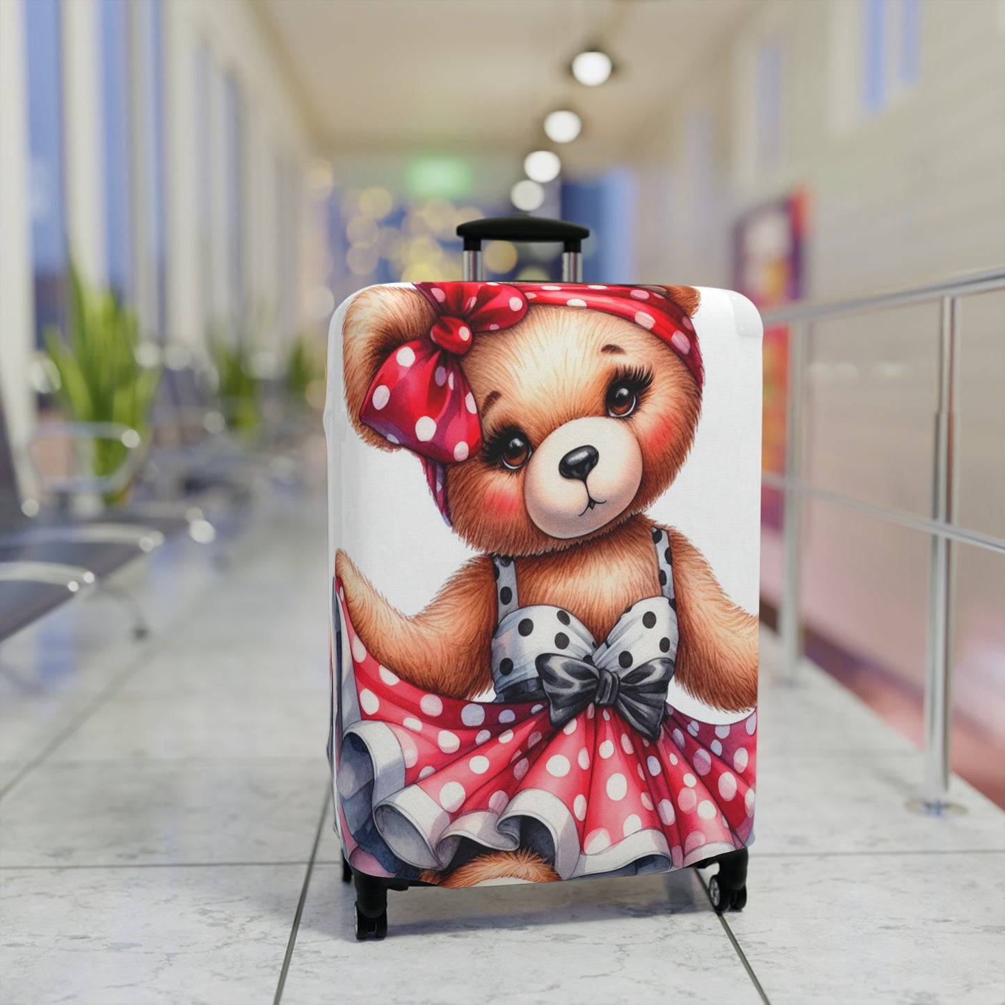 Luggage Cover, Rockabilly, Teddy Bear, awd-3031