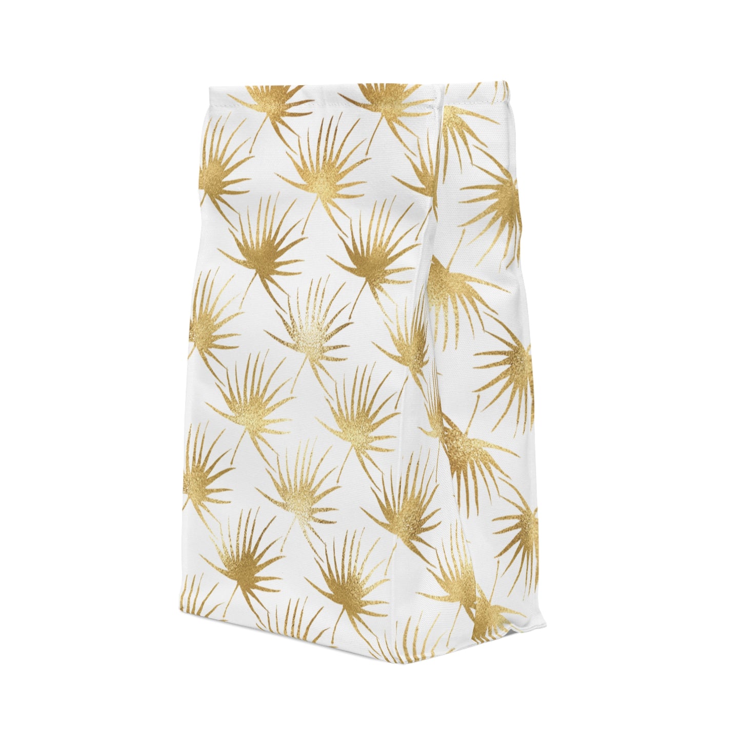 Insulated Lunch Bag Summer Floral Bag Gold Palm Leaves