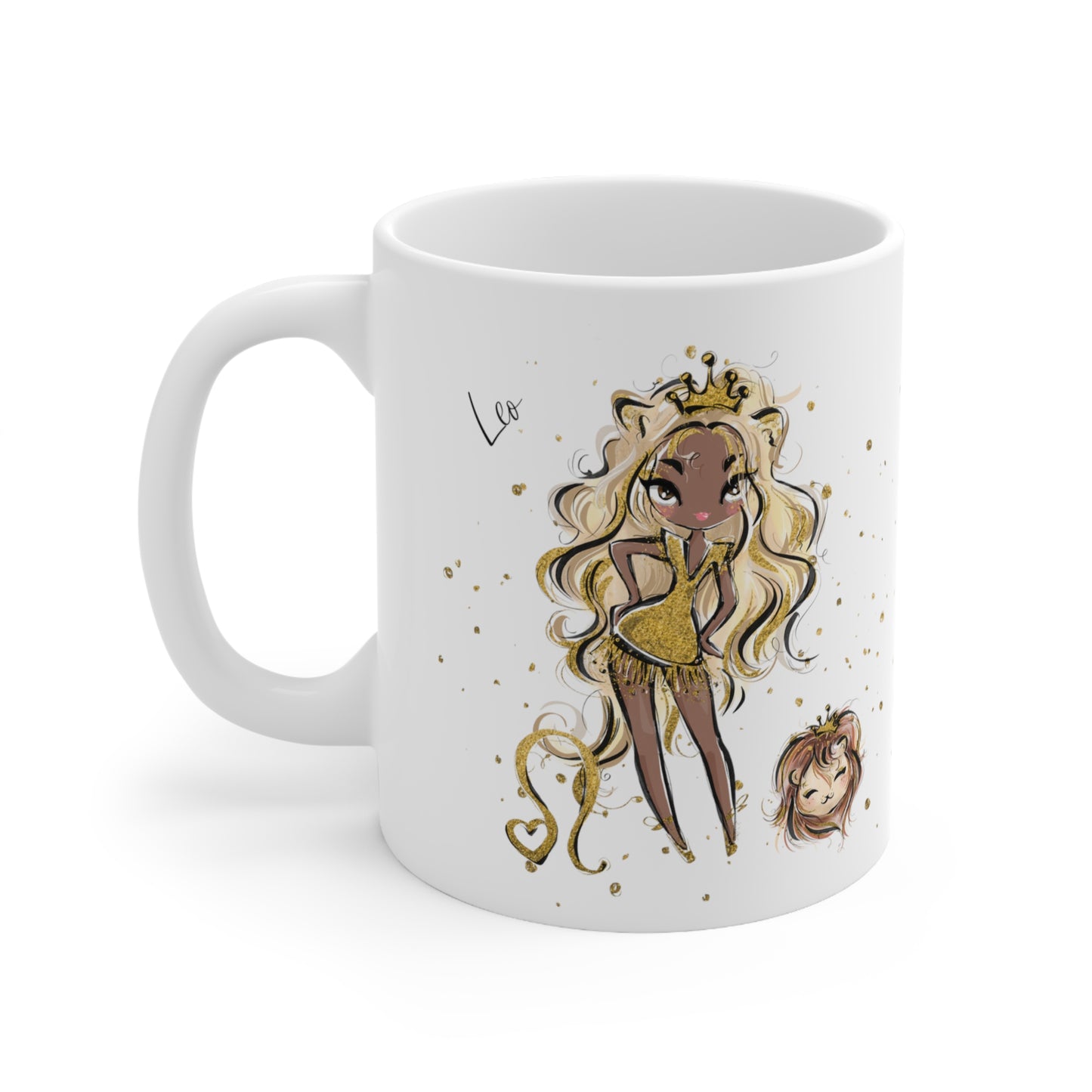 Personalised/Non Personalised Zodiac Sign, Leo, Ceramic Mug 11oz