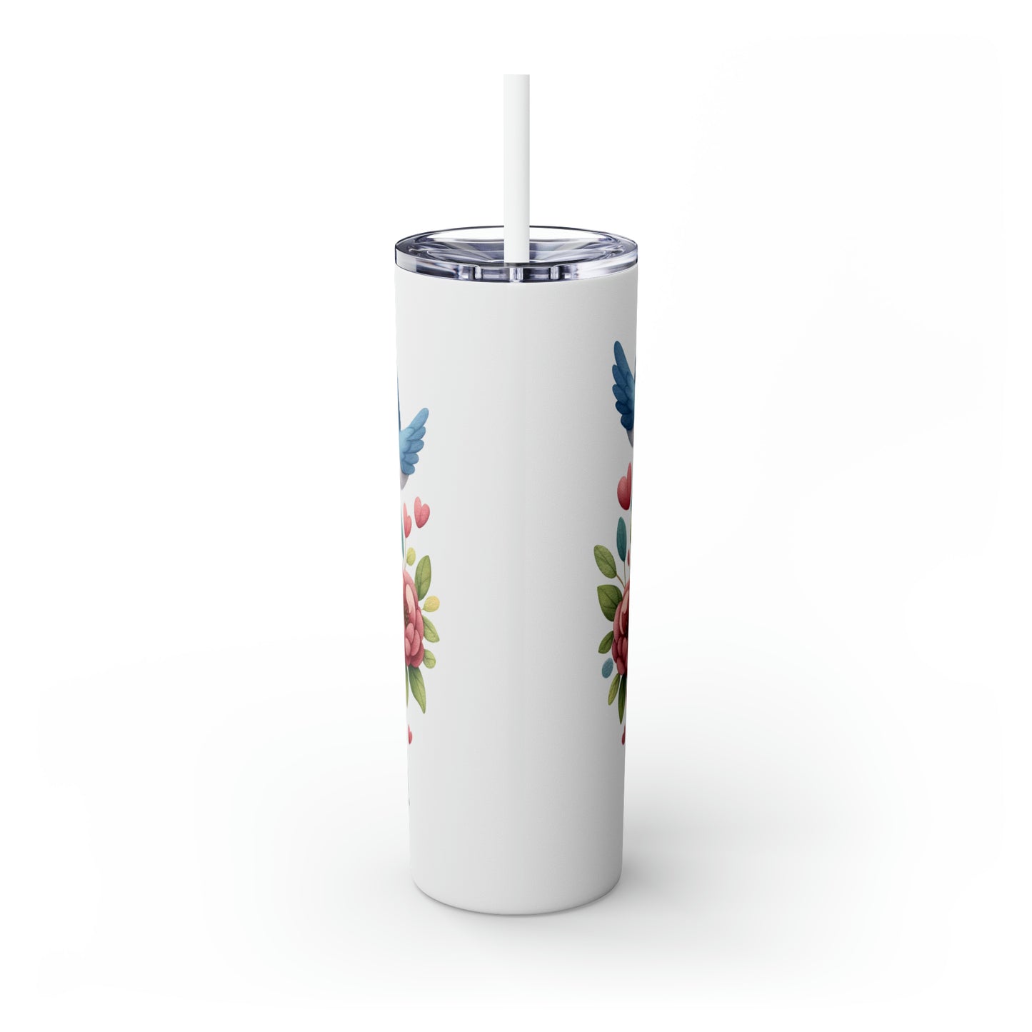 Skinny Tumbler with Straw, 20oz, Nurse