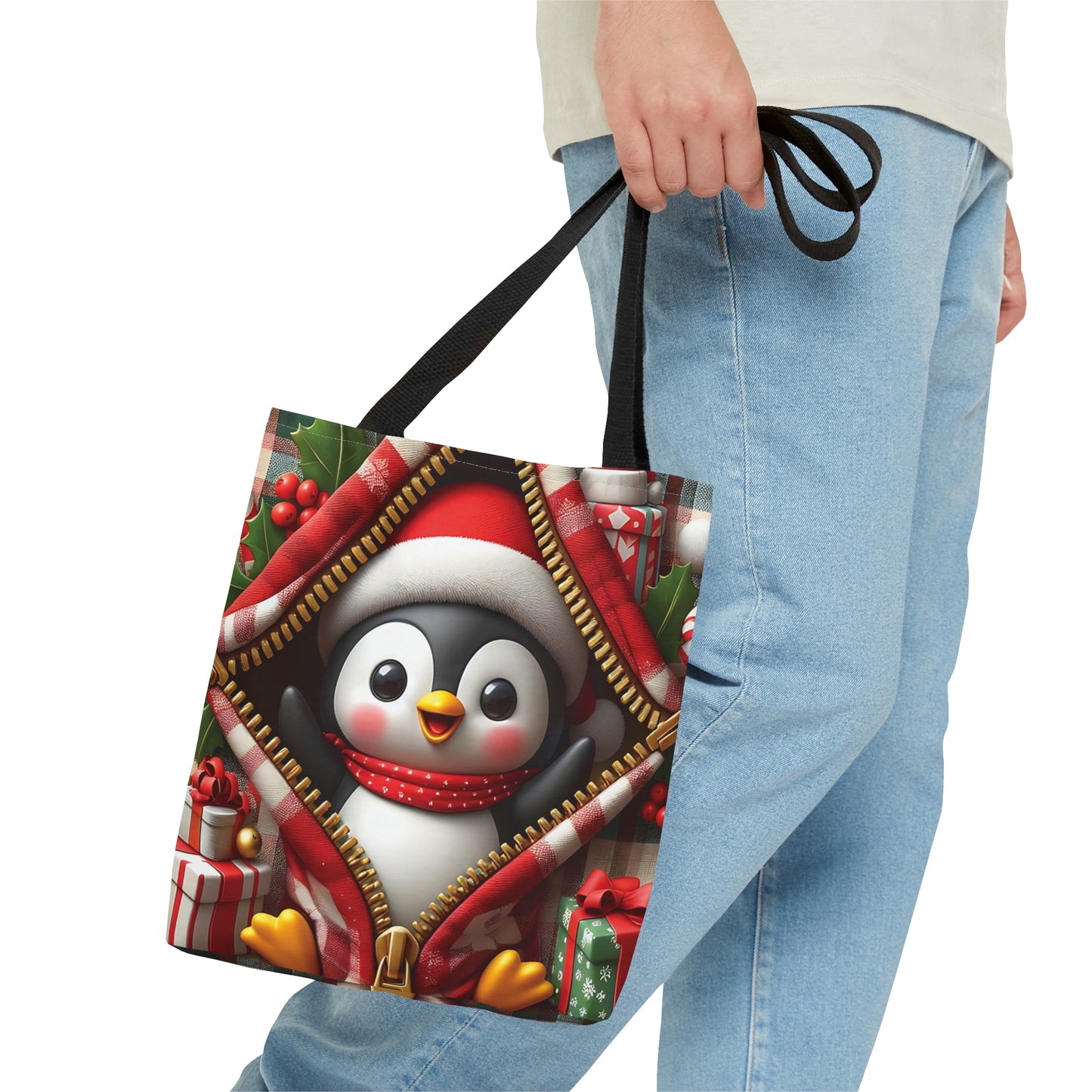 Tote Bag, Christmas, Penguin