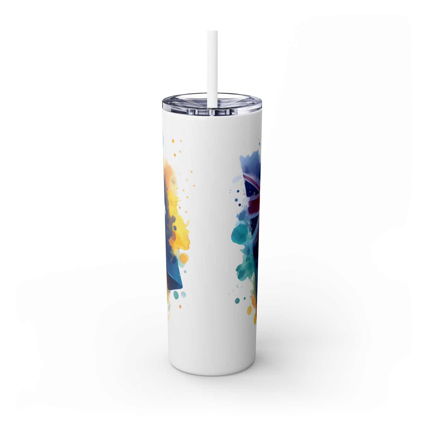 Skinny Tumbler with Straw, 20oz, Australian Flag, awd-1336