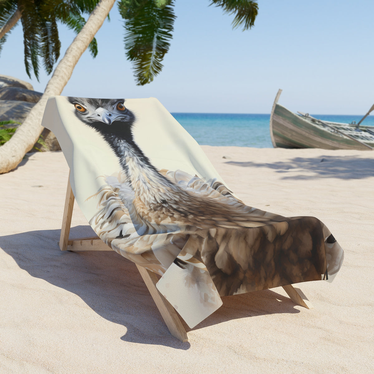 Beach Towel, Australian Animals, Emu, Polycotton Towel, 2 sizes Available