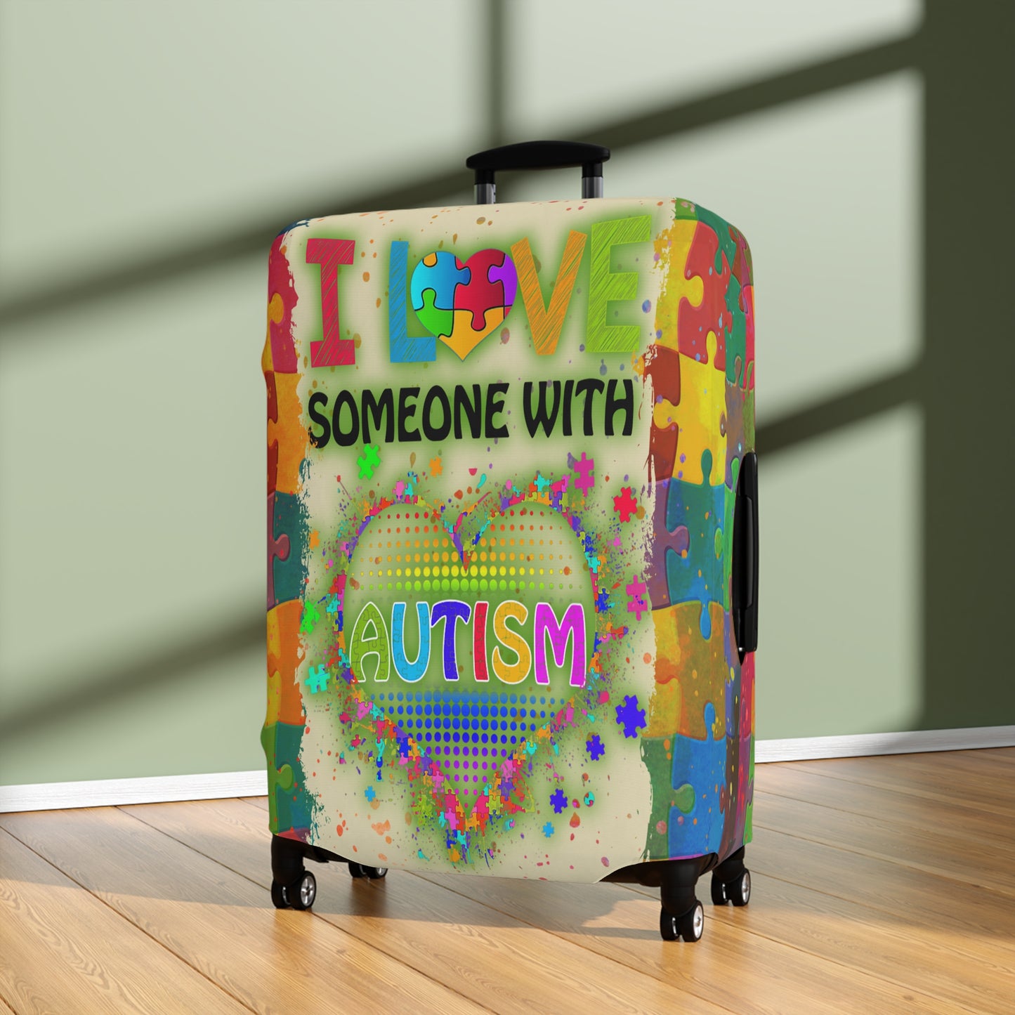 Luggage Cover, I Love someone with Autism, awd-1459b