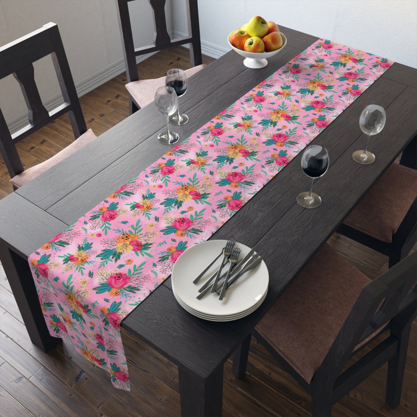 Australian Floral Table Runner, Cotton Twill and Poly Available