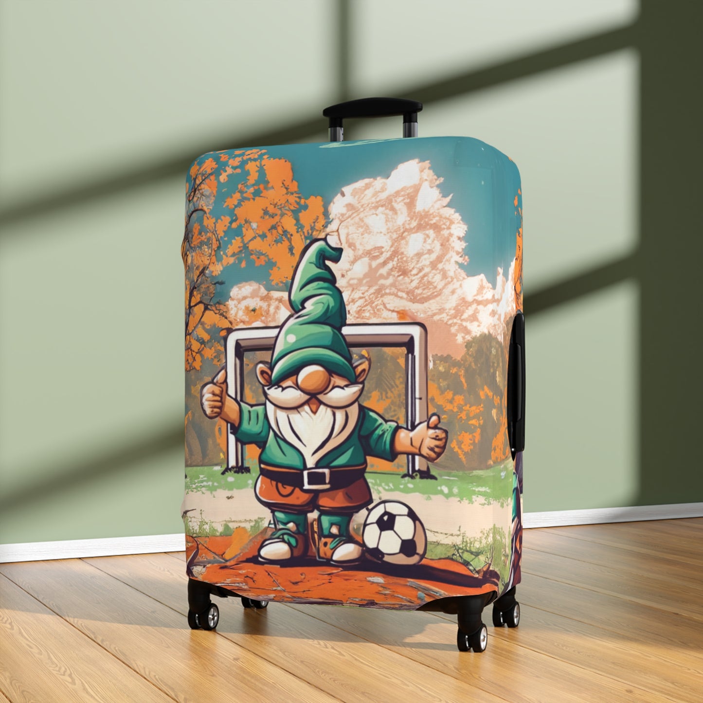 Luggage Cover, Retro Soccer Gnome, awd-5028