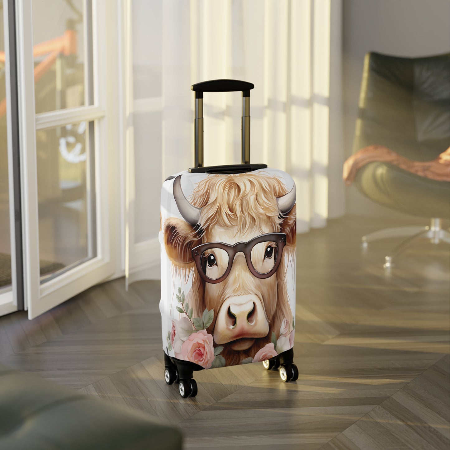 Luggage Cover, Highland Cow, awd-009