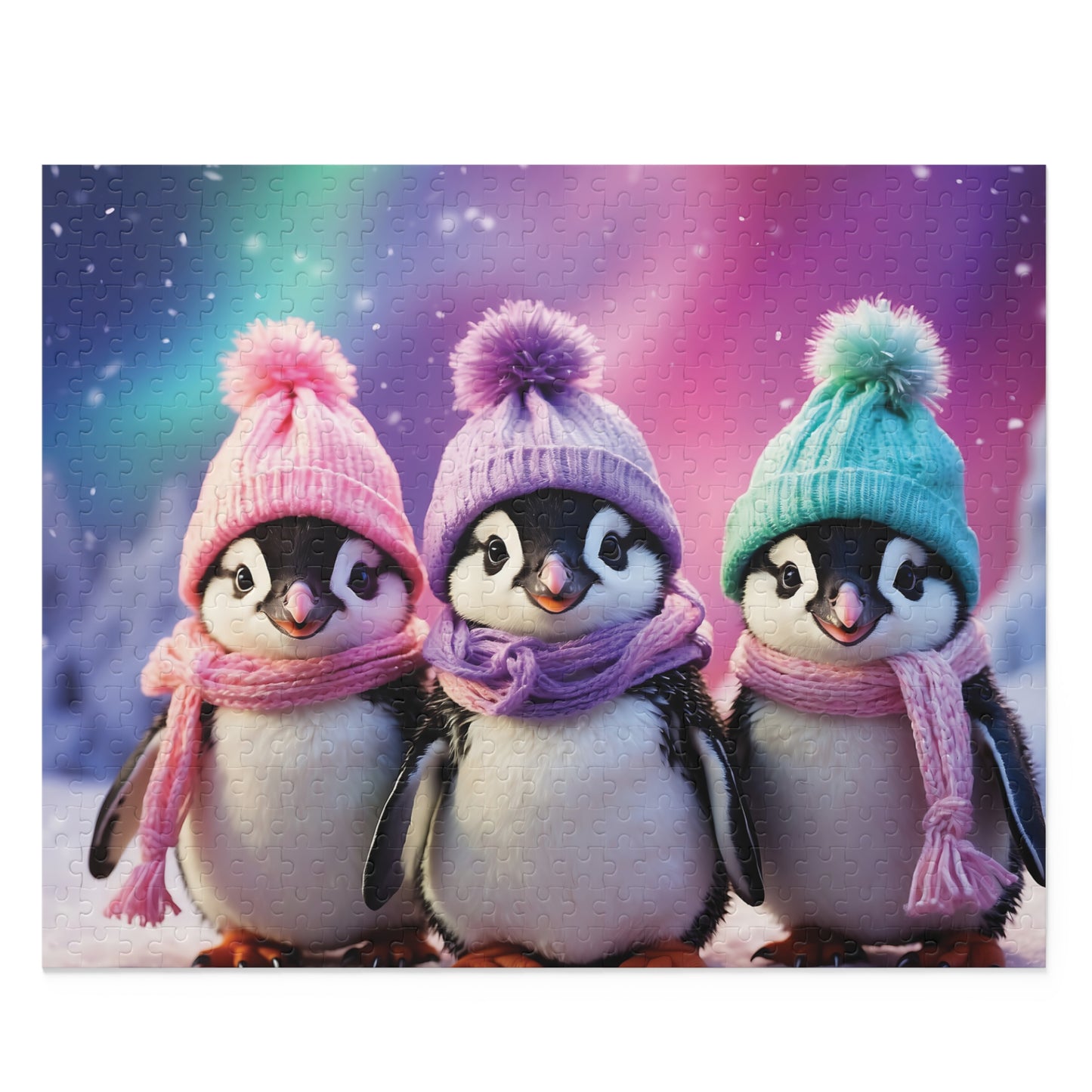 Personalised/Non-Personalised Puzzle, Penguins (120, 252, 500-Piece)