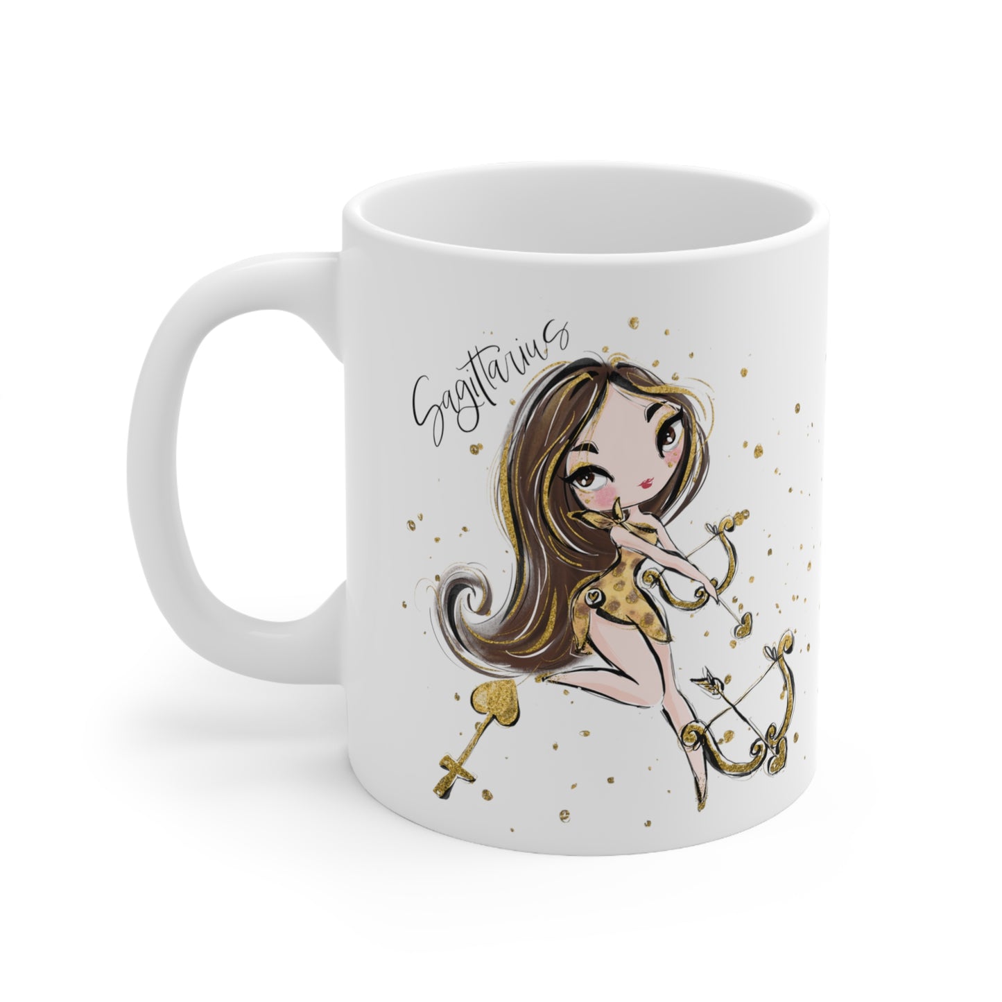 Personalised/Non Personalised Zodiac Sign, Sagittarius, Ceramic Mug 11oz