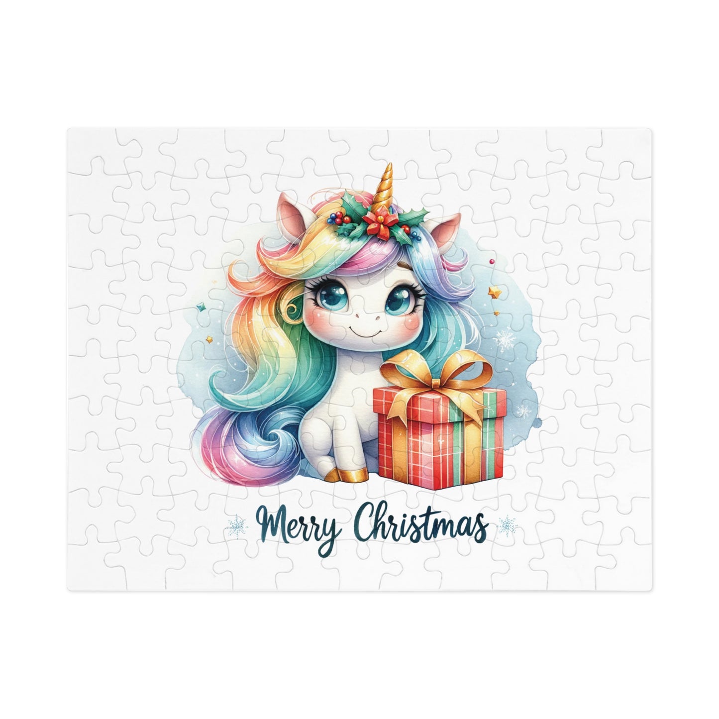 Jigsaw Puzzle, Christmas, Unicorn, Personalised/Non-Personalised (30, 110, 252, 500,1000-Piece)