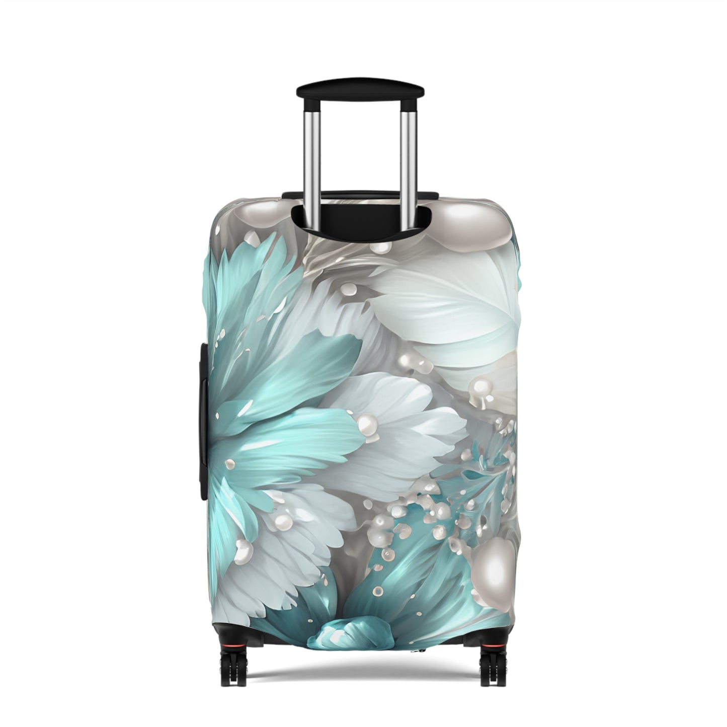 Luggage Cover, Turquoise Floral-2