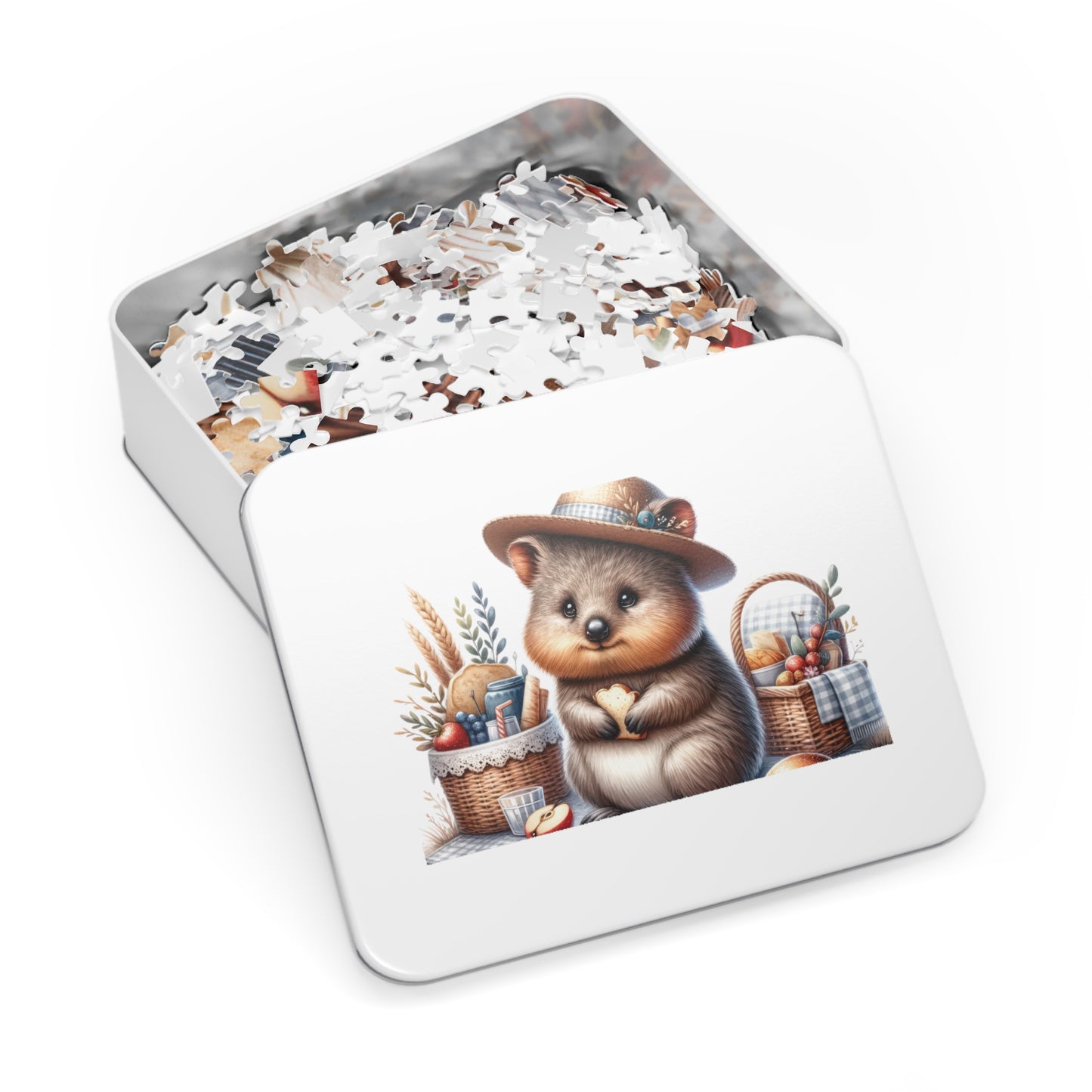 Jigsaw Puzzle in Tin, Australian Animals, Quokka, Personalised/Non-Personalised awd-1329 (30, 110, 252, 500,1000-Piece)