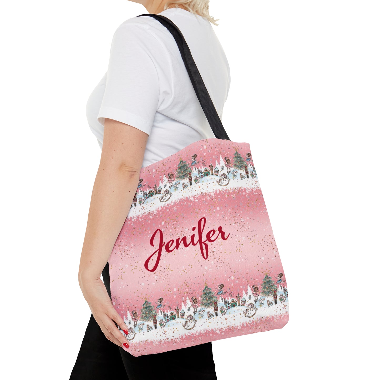 Personalised Tote Bag, Nutcracker Pink Christmas Tote bag