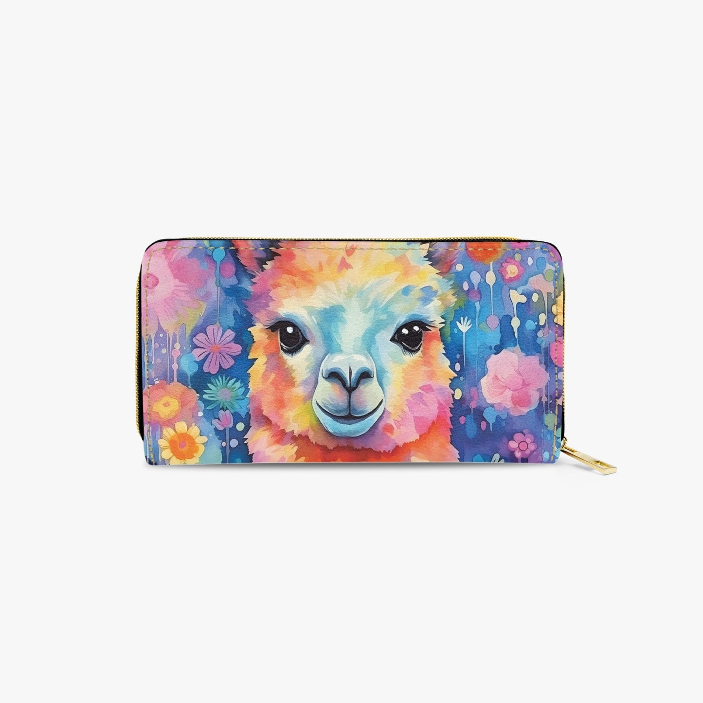 Long Type Zipper Purse Llama