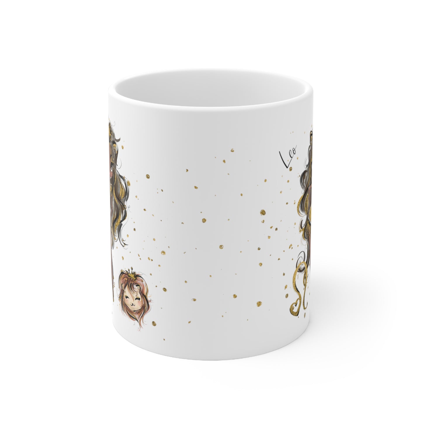 Personalised/Non Personalised Zodiac Sign, Leo, Ceramic Mug 11oz