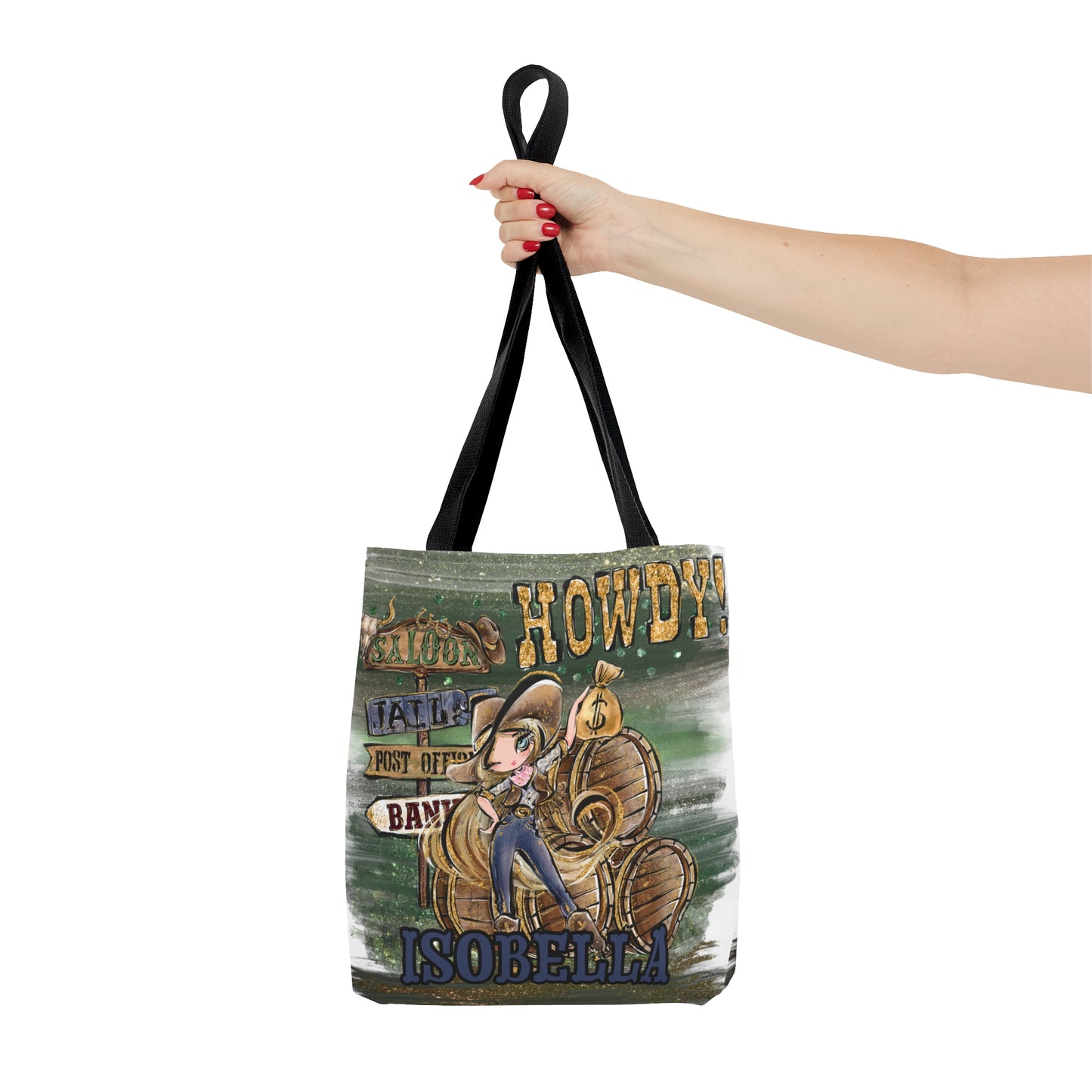 Personalised Tote Bag, Howdy, Blonde Hair Blue Eyes, Tote bag