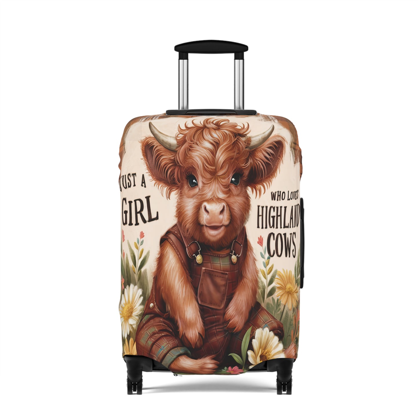 Luggage Cover, Just a Girl who Loves Highland Cows, awd-3093