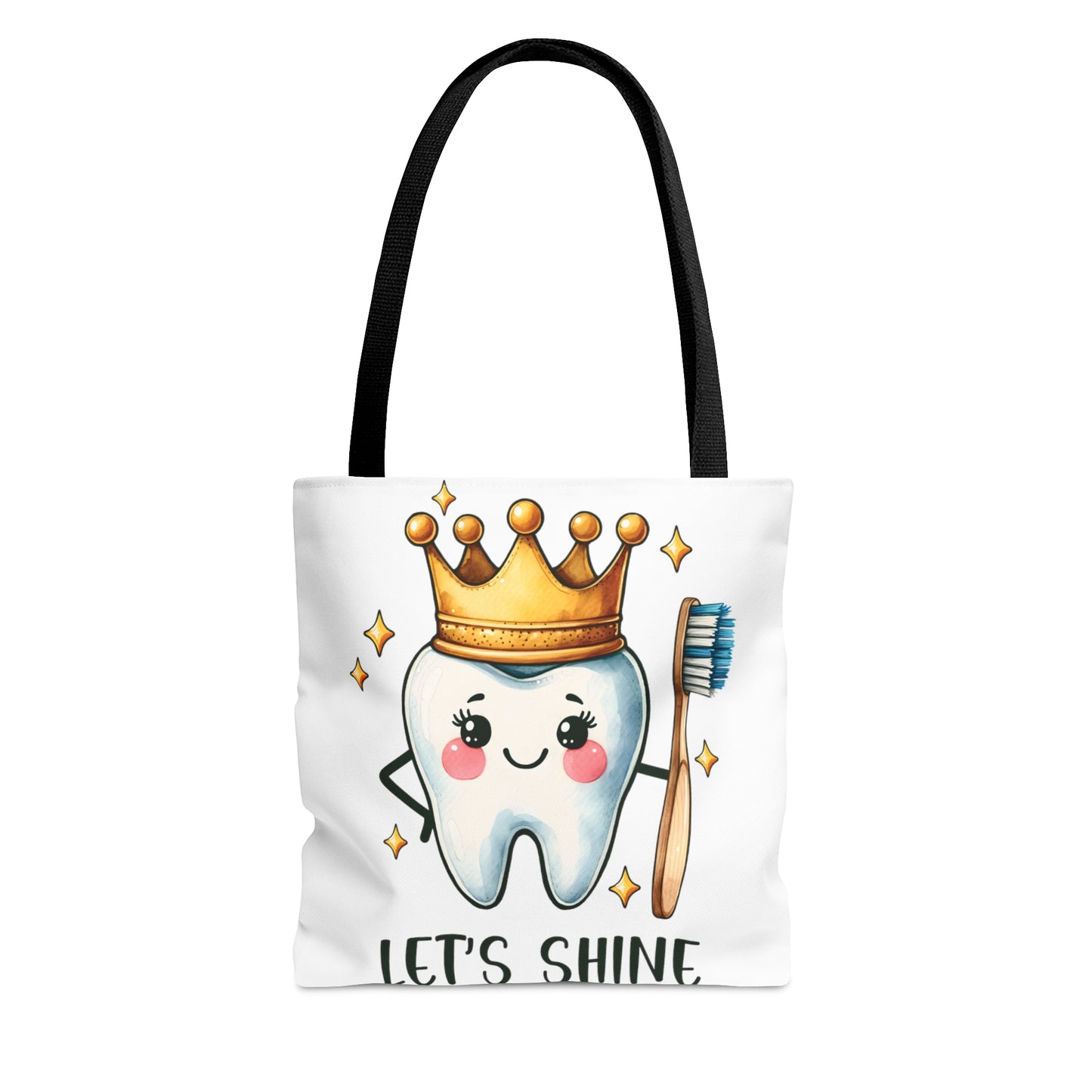 Tote Bag, Dentist, Tooth, Let's Shine, Personalised/Non-Personalised Tote bag