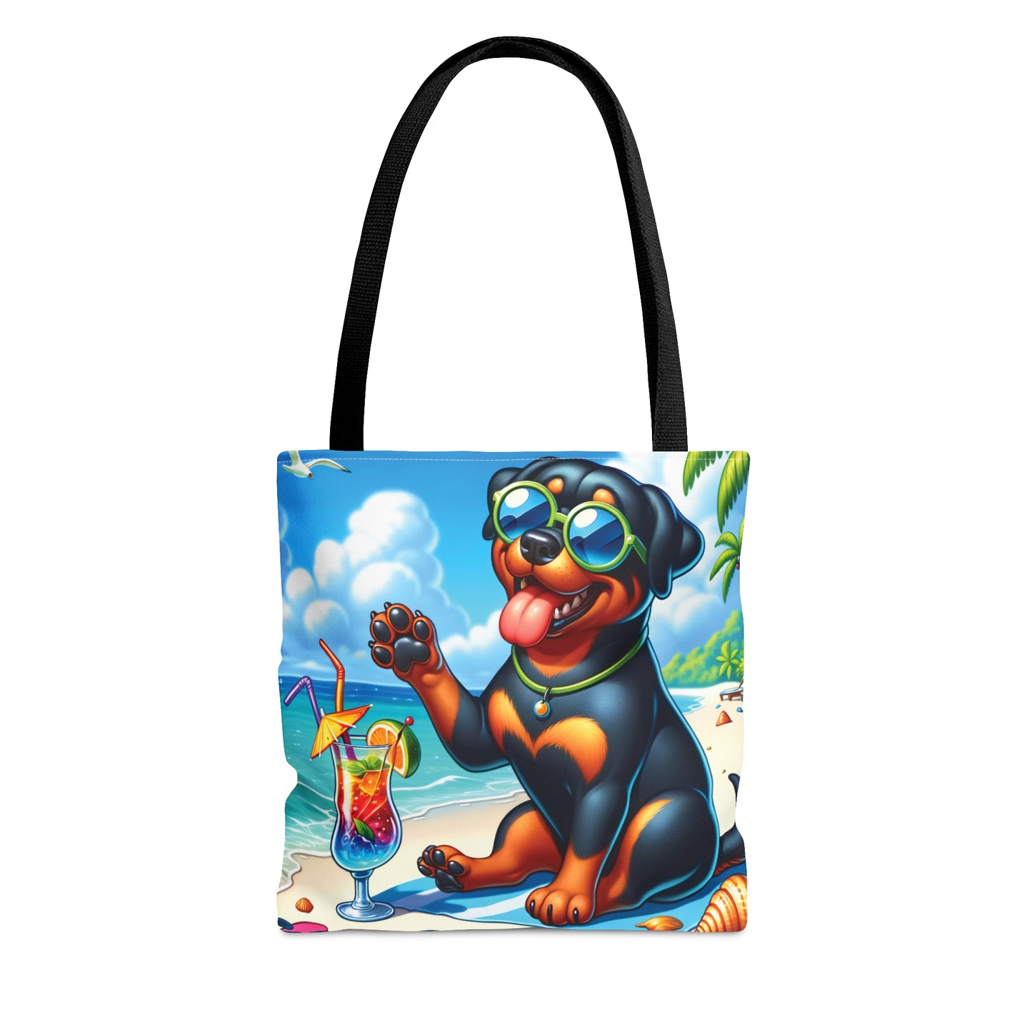 Tote Bag, Dog on Beach, Rottweiler, Tote bag, awd-1237