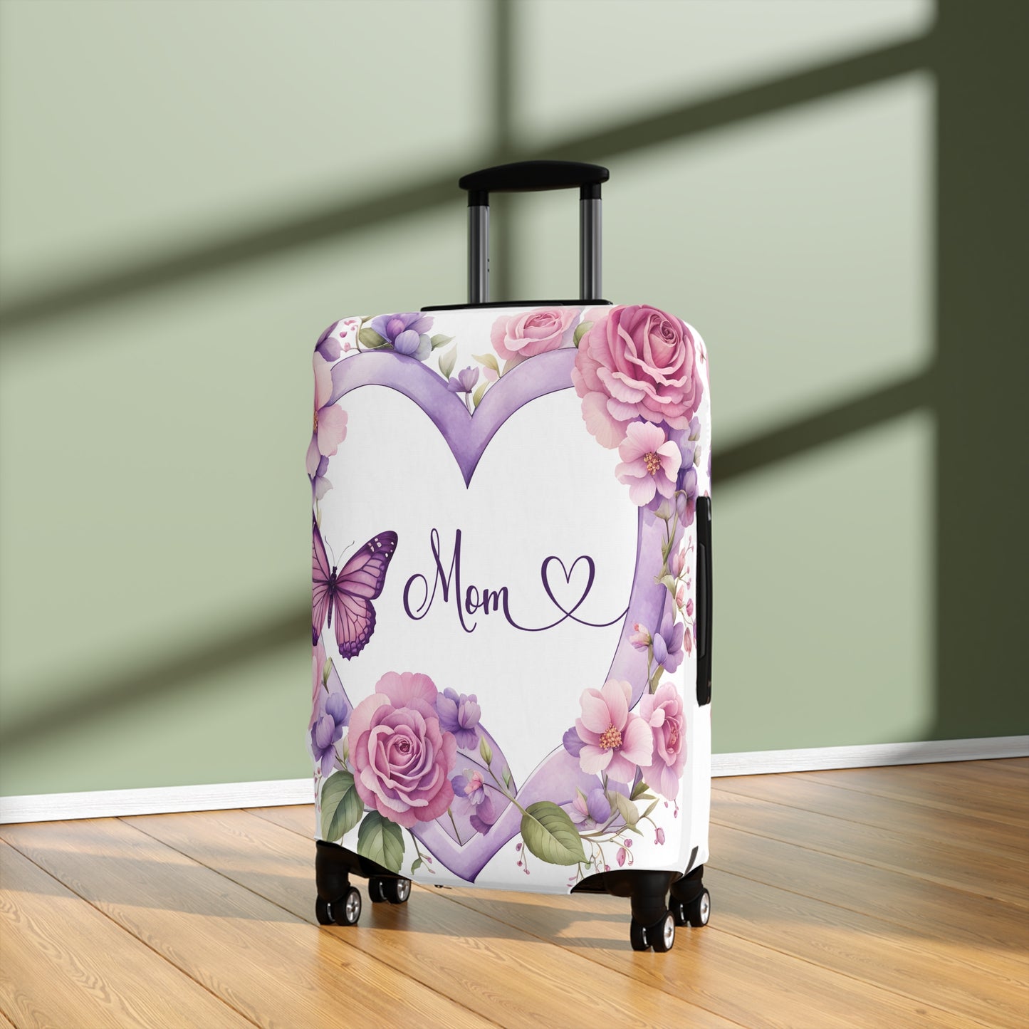 Luggage Cover, Butterfly Heart, Mom, awd-1662