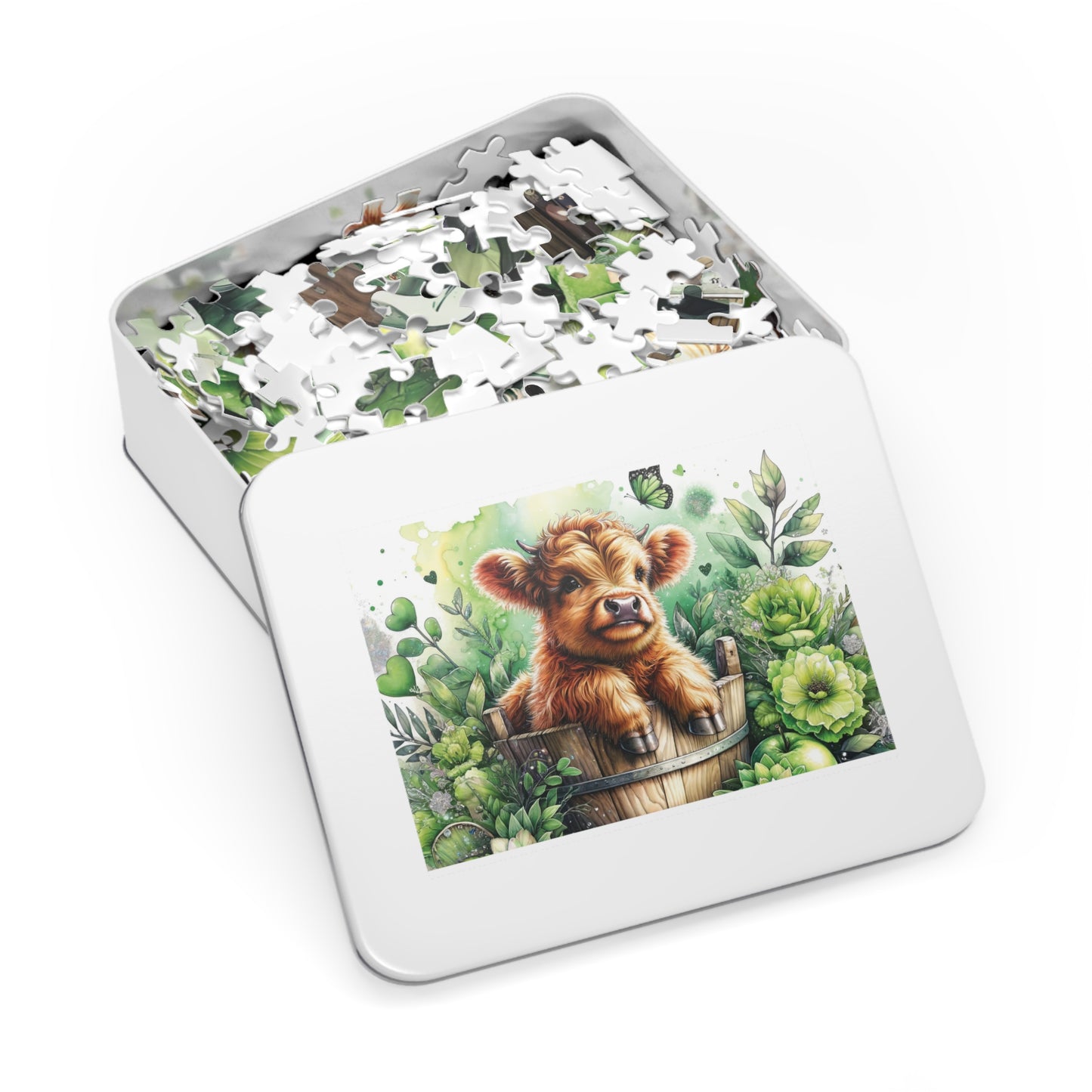 Jigsaw Puzzle, Highland Cow, Personalised/Non-Personalised (30, 110, 252, 500,1000-Piece)