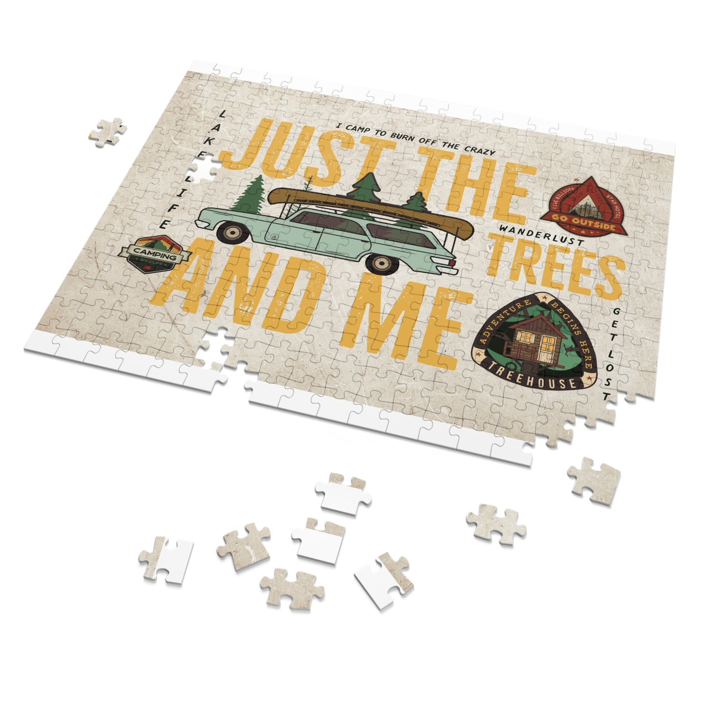 Puzzle, Camping, Just the trees and me, Personalised/Non-Personalised (30, 110, 252, 500,1000-Piece) awd-664