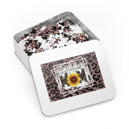 Jigsaw Puzzle, Sunflower, Mom, Personalised/Non-Personalised (30, 110, 252, 500,1000-Piece)