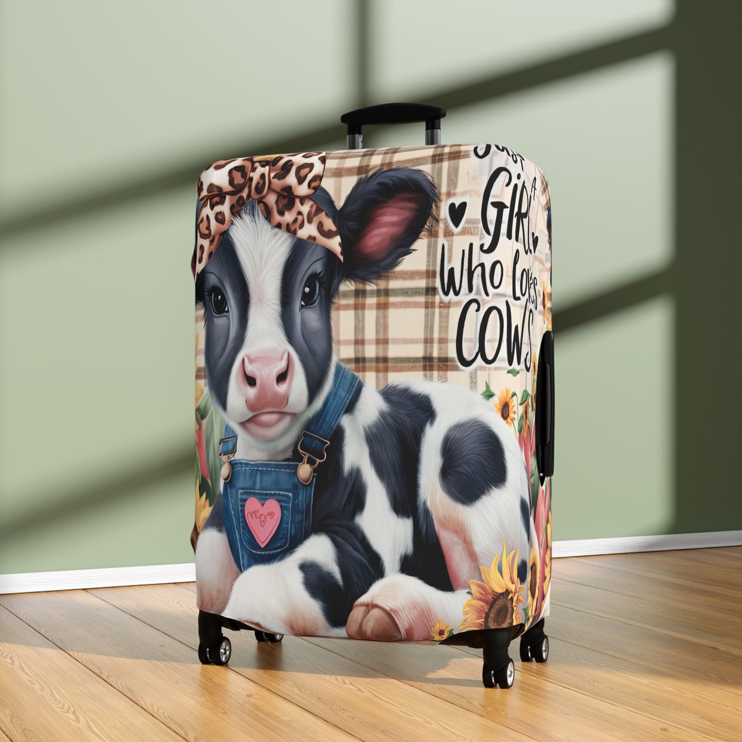 Luggage Cover, Just a Girl who Loves Cows, awd-3091