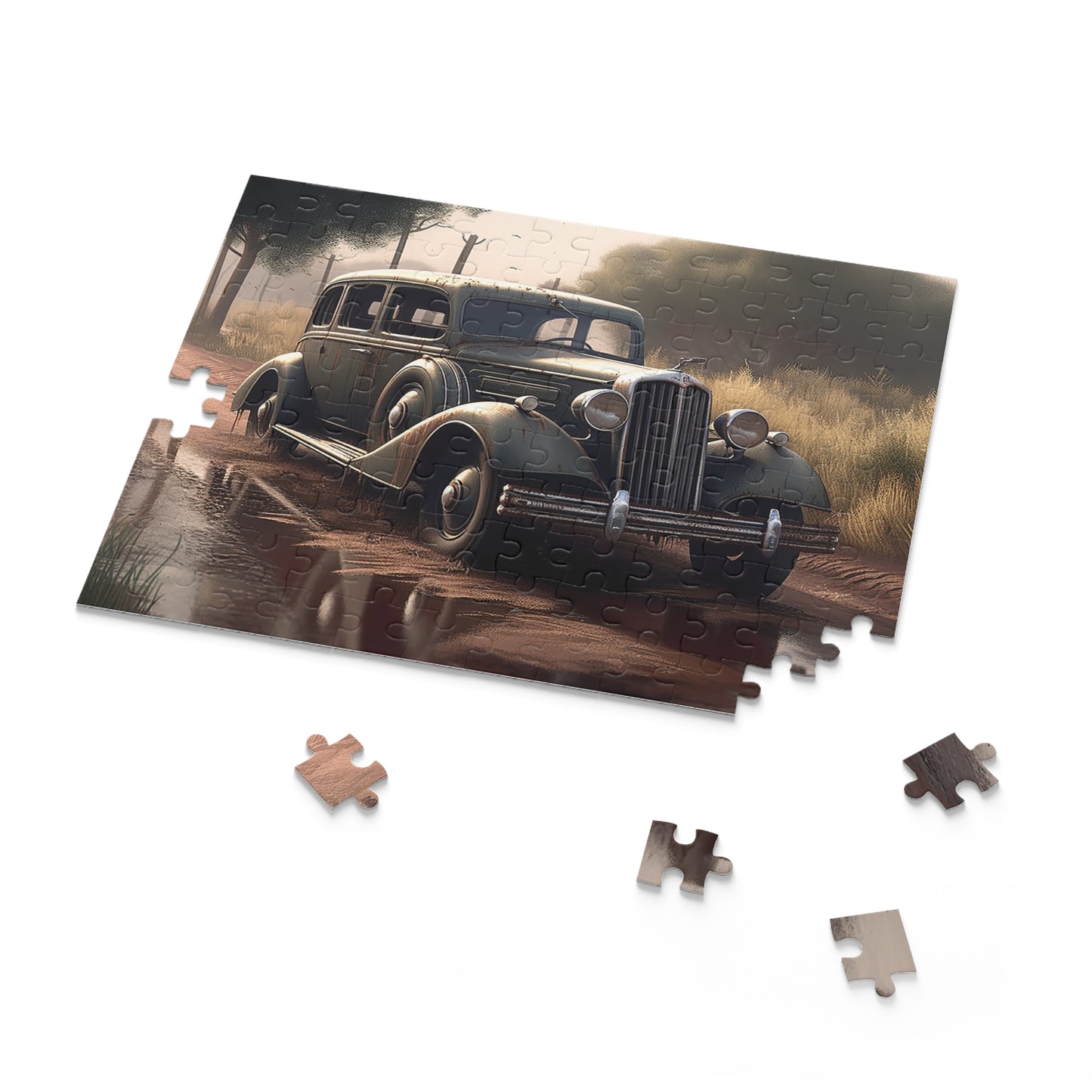 Personalised/Non-Personalised Puzzle, Vintage Car (120, 252, 500-Piece)