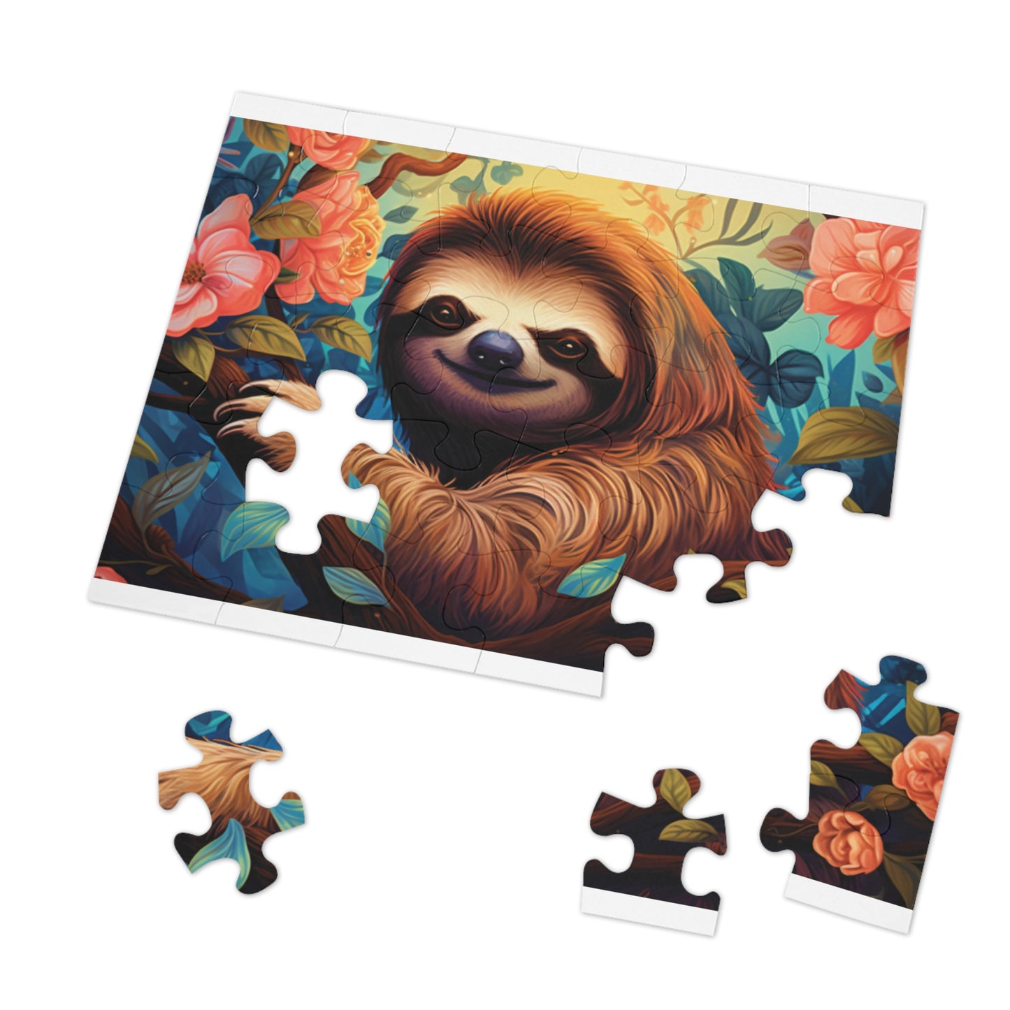 Jigsaw Puzzle, Sloth, Personalised/Non-Personalised (30, 110, 252, 500,1000-Piece)