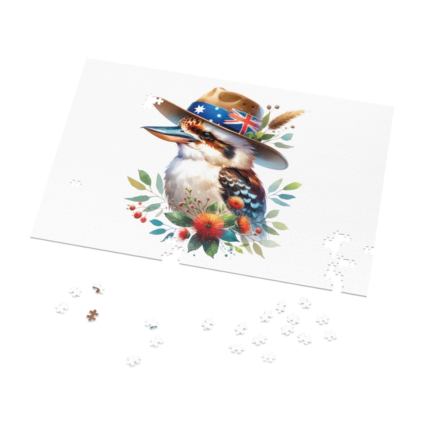 Jigsaw Puzzle in Tin, Australian Animals, Kookaburra, Personalised/Non-Personalised, awd-1338 (30, 110, 252, 500,1000-Piece)