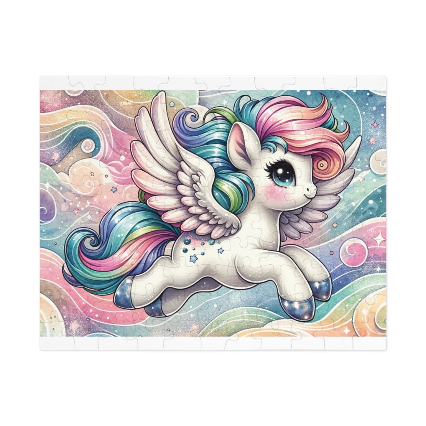 Puzzle, Rainbow Unicorn, Personalised/Non-Personalised (30, 110, 252, 500,1000-Piece) awd-645