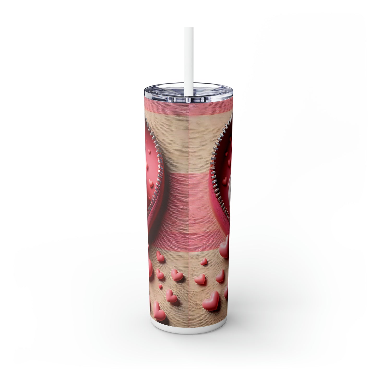 Skinny Tumbler with Straw, 20oz, Dog, Valentines Day, awd-1144