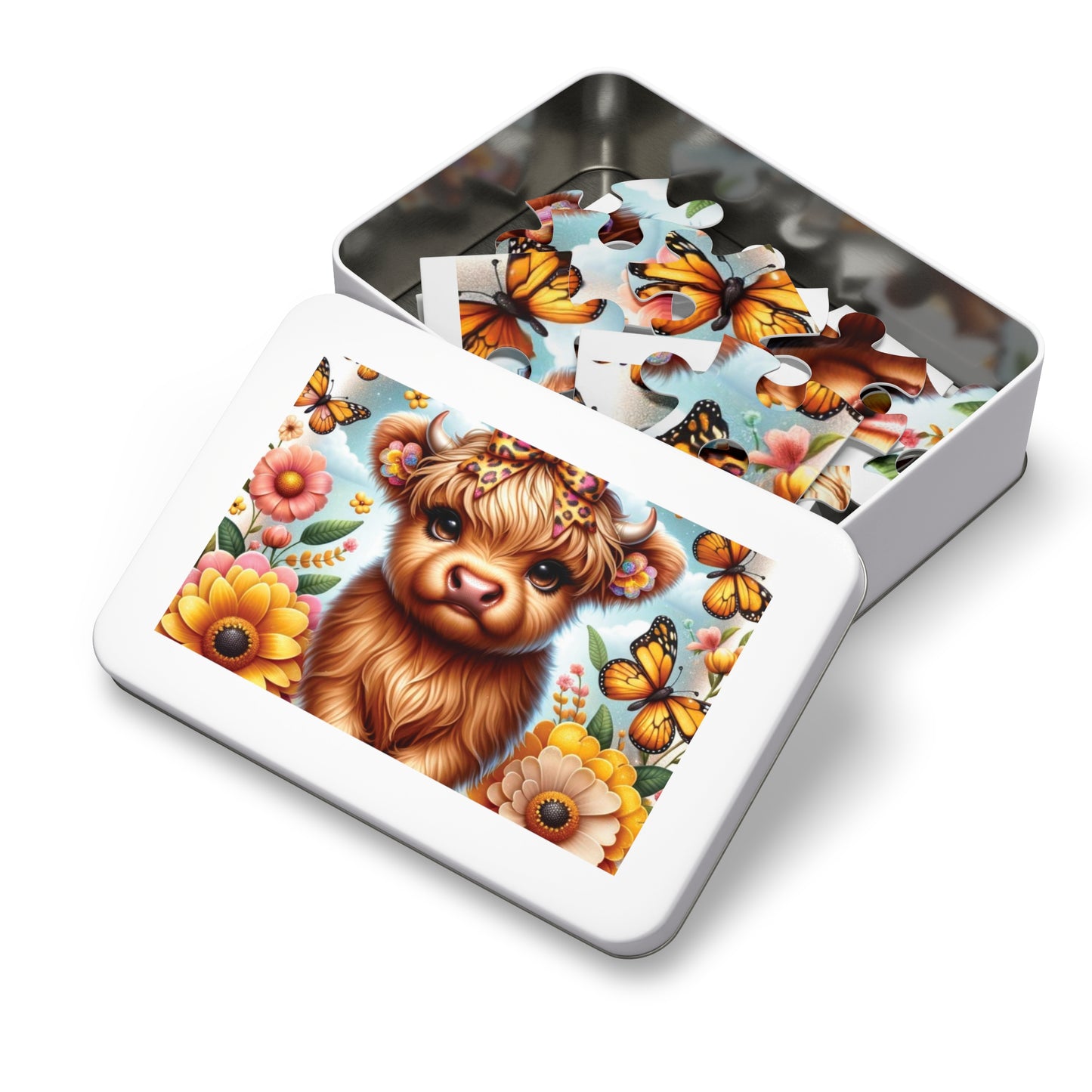 Puzzle, Highland Cow, Personalised/Non-Personalised (30, 110, 252, 500,1000-Piece) awd-658