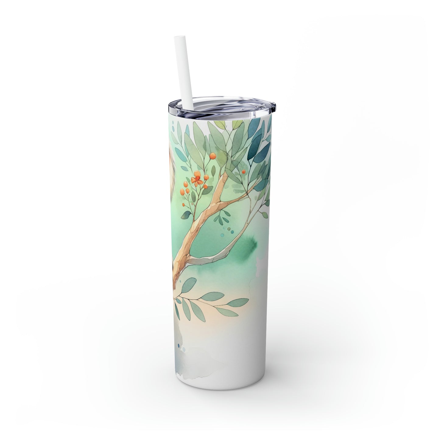 Skinny Tumbler with Straw, 20oz, Koala