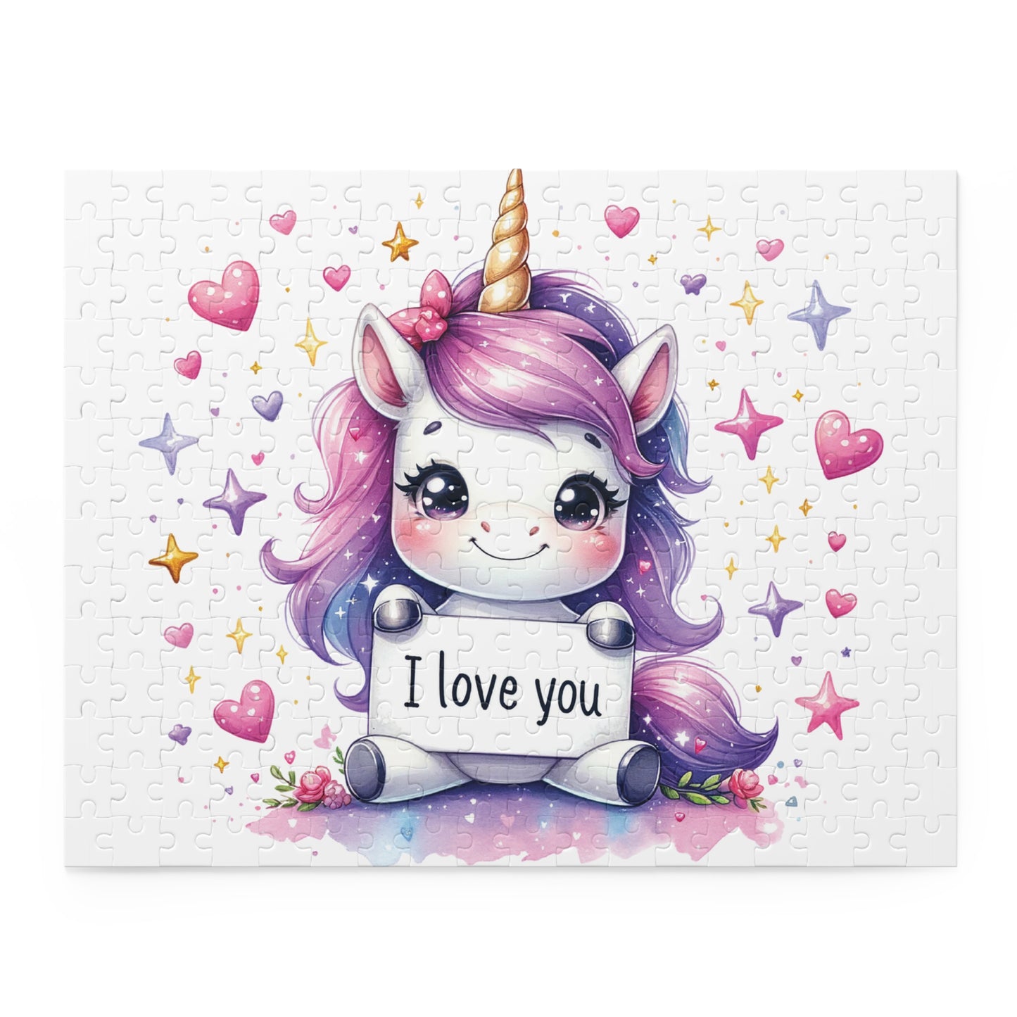 Personalised/Non-Personalised Puzzle, Unicorn (120, 252, 500-Piece)