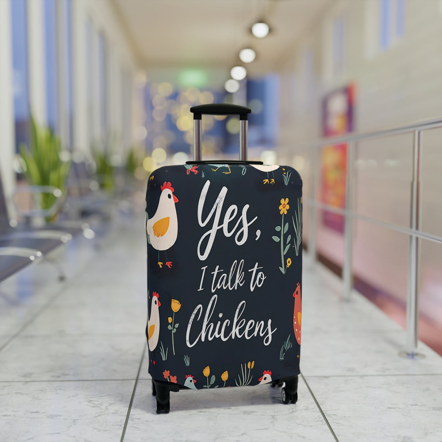 Luggage Cover, Yes I talk to Chickens, awd-1678