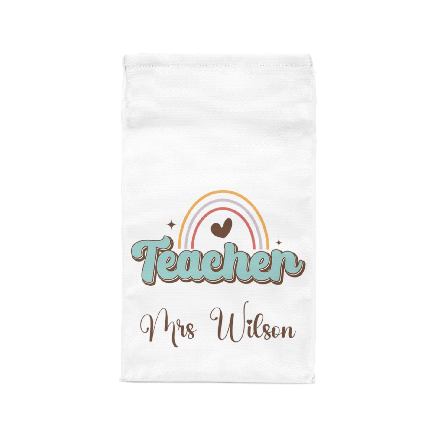 Personalised Insulated Lunch Bag, Teacher, Seeds that Grow Lunch Bag, Rainbow